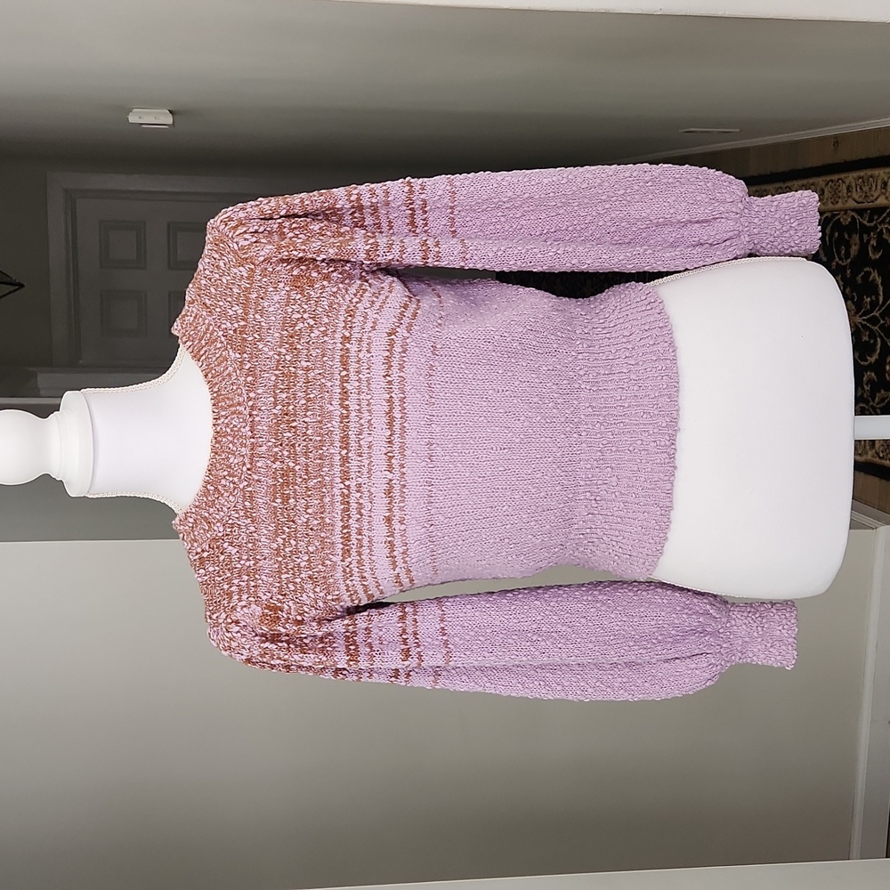 J Crew Reversible Space-Dyed Cardigan Sweater in Dusty Mauve S - Picture 9 of 17